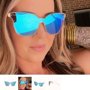 Blue Cat-Eye Sunglasses
